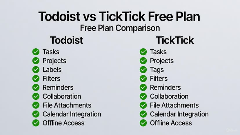 Todoist vs TickTick Free Plan: Which Task Manager Wins in 2025?