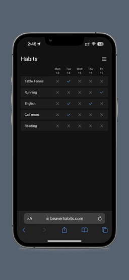 Beaver Habit Tracker - Simple habit tracking without goals logo