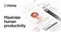 ClickUp™ | Maximize productivity • Software, AI, and humans converge logo