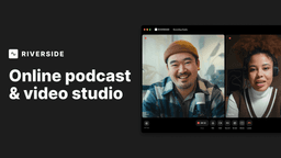 Riverside: HD Podcast & Video Software | Free Recording & Editing logo