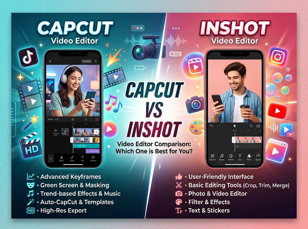 CapCut vs InShot: Which Video Editor Should You Choose